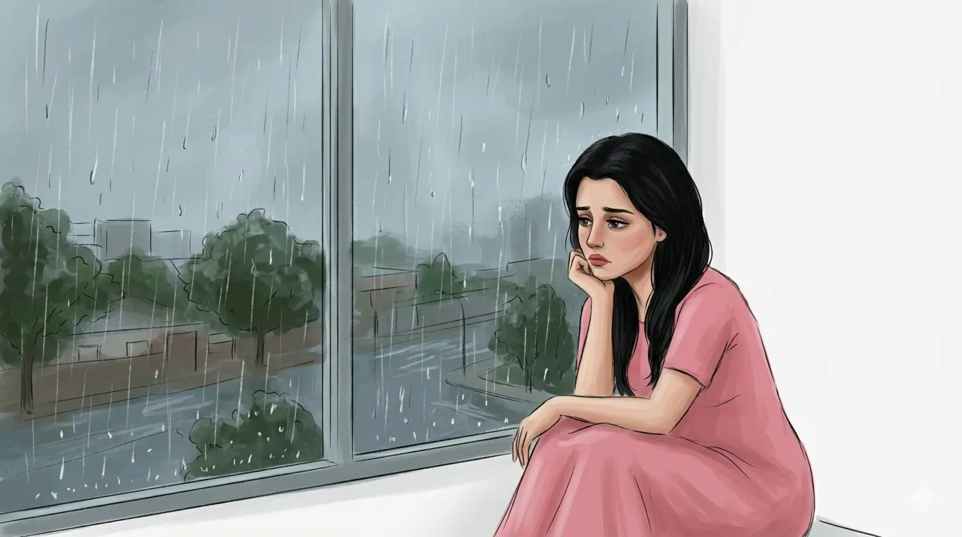 person sitting alone by window sad aesthetic, struggling how to move on from someone you love